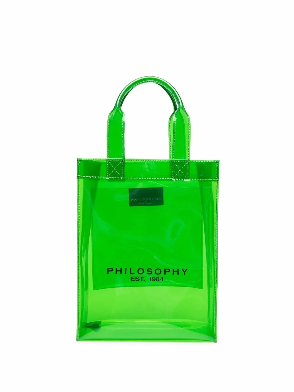 

Philosophy Di Lorenzo Serafini transparent logo-print tote - Green
