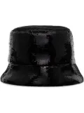 Prada logo-embellished sequined bucket hat - Black