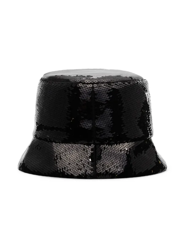 Prada logo-embellished Sequined Bucket Hat | Black | FARFETCH ZA