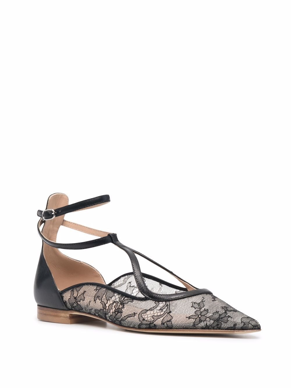 Image 2 of Scarosso Gae floral-lace ballerina shoes