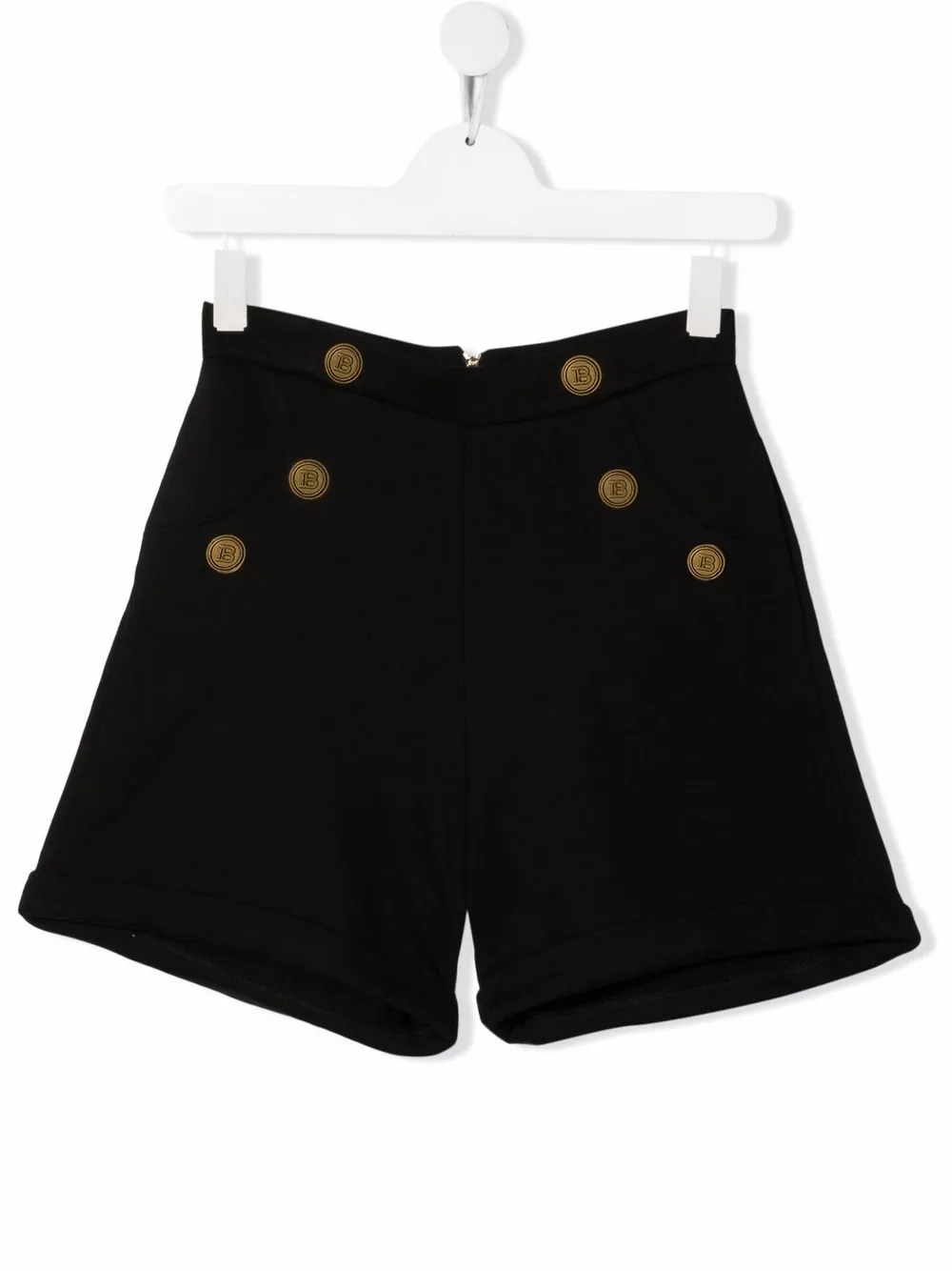 

Balmain Kids shorts con tiro alto - Negro