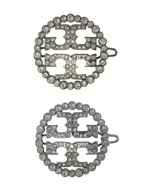 Tory Burch طقم دبوس شعر بحرف T مزدوج من قطعتين