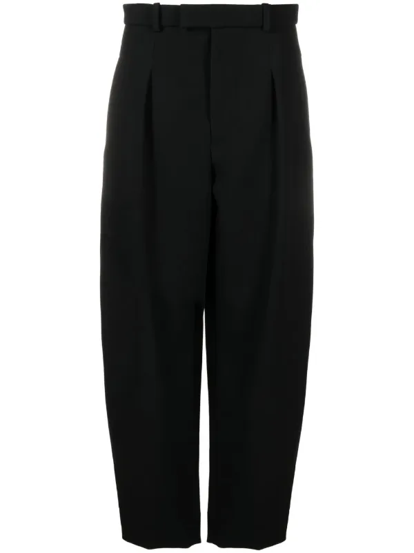 WARDROBE.NYC X Hailey Bieber High Waist Trousers in Black