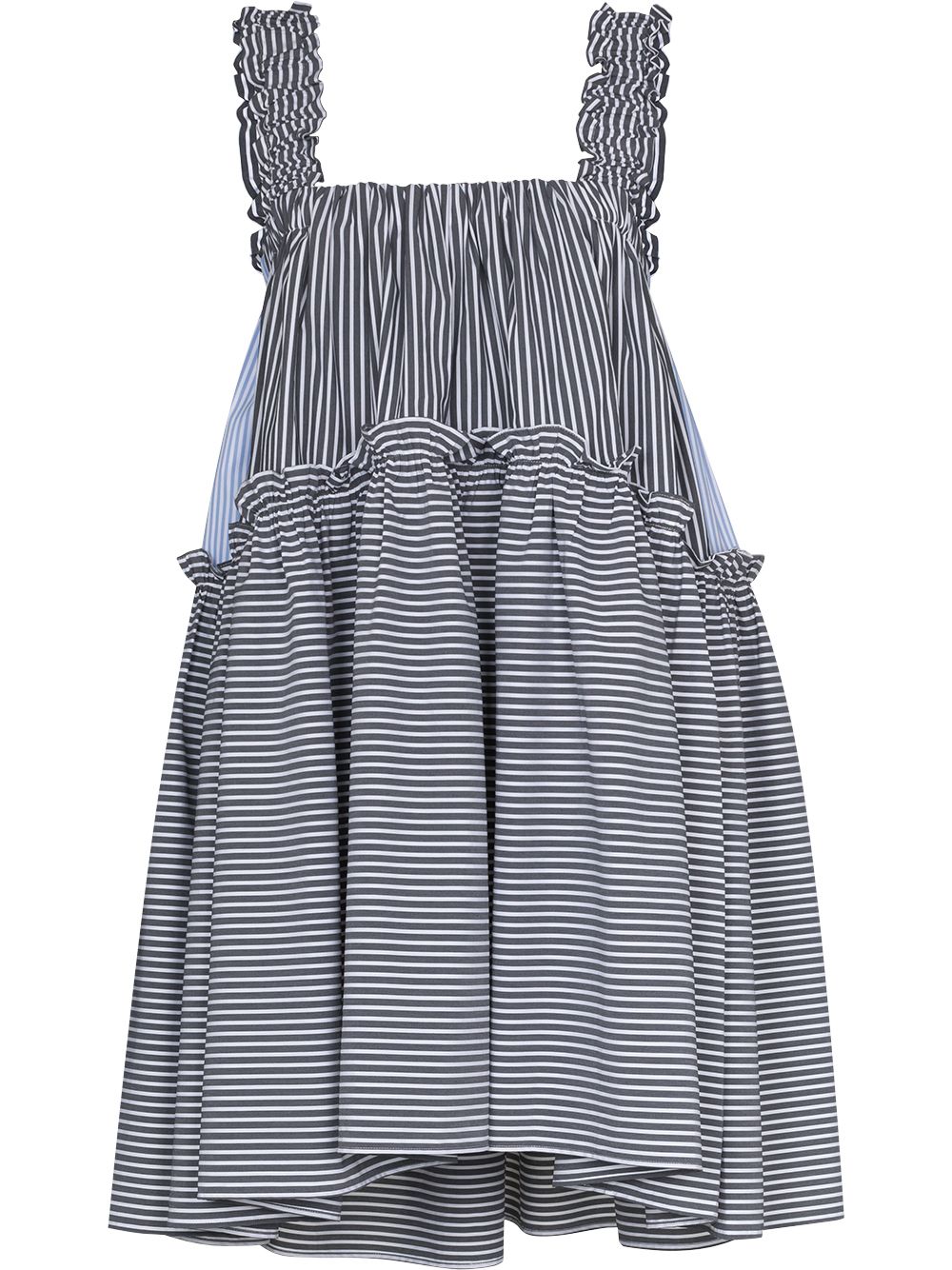 фото Brøgger olive striped flared dress