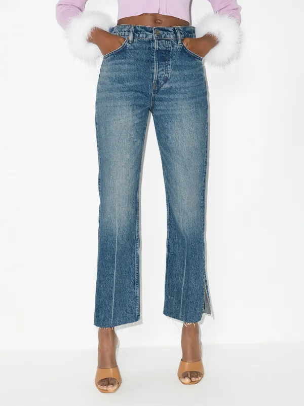 Reformation Gem Slit Hem straight-leg 