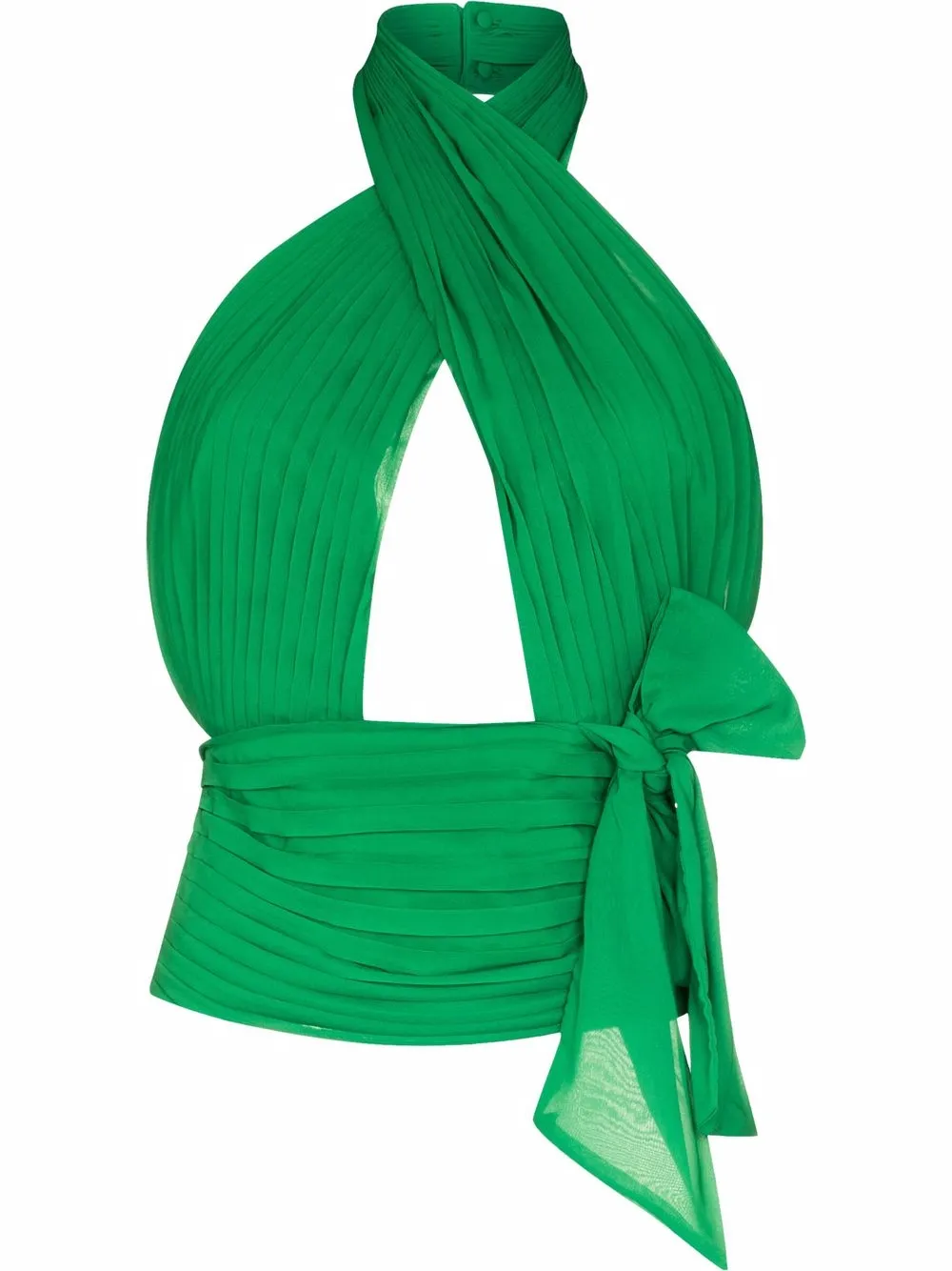 

De La Vali top con cuello halter - Verde