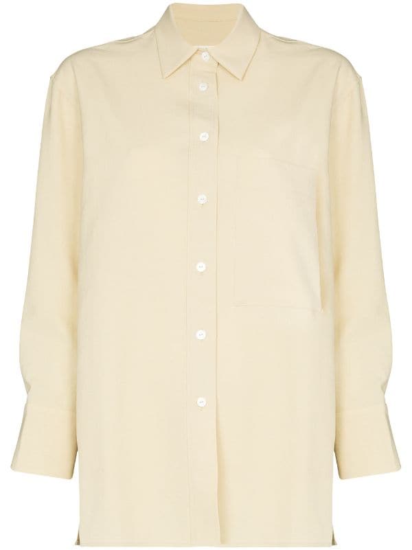 GIA STUDIOS patch-pocket Oversized Shirt - Farfetch