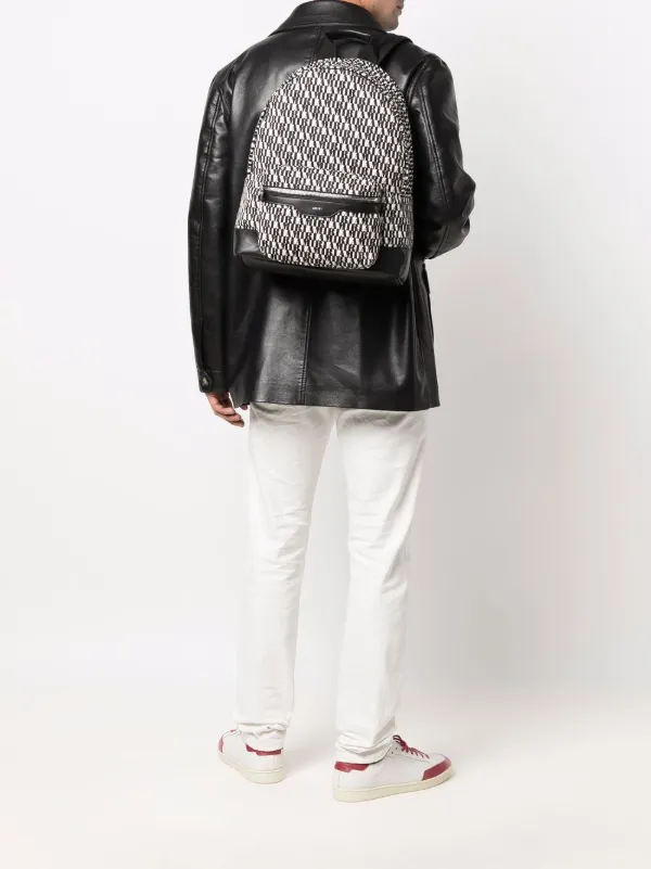 leather trim backpack