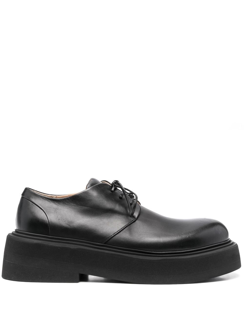 MARSÈLL CHUNKY-HEEL LEATHER DERBY SHOES