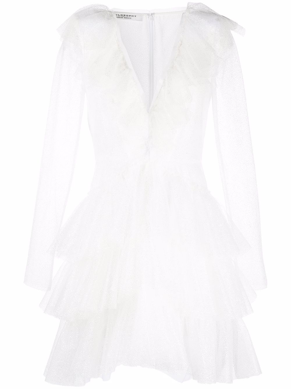 

Philosophy Di Lorenzo Serafini V-neck ruffled dress - White