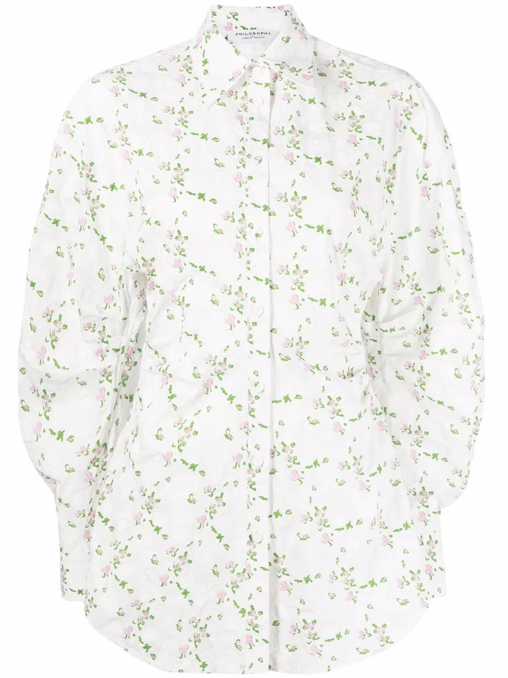 

Philosophy Di Lorenzo Serafini floral-print cotton shirt - White