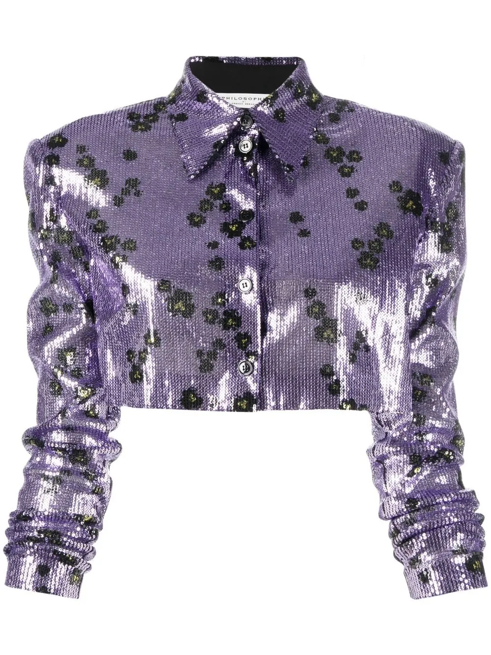 

Philosophy Di Lorenzo Serafini blusa corta con estampado floral - Morado