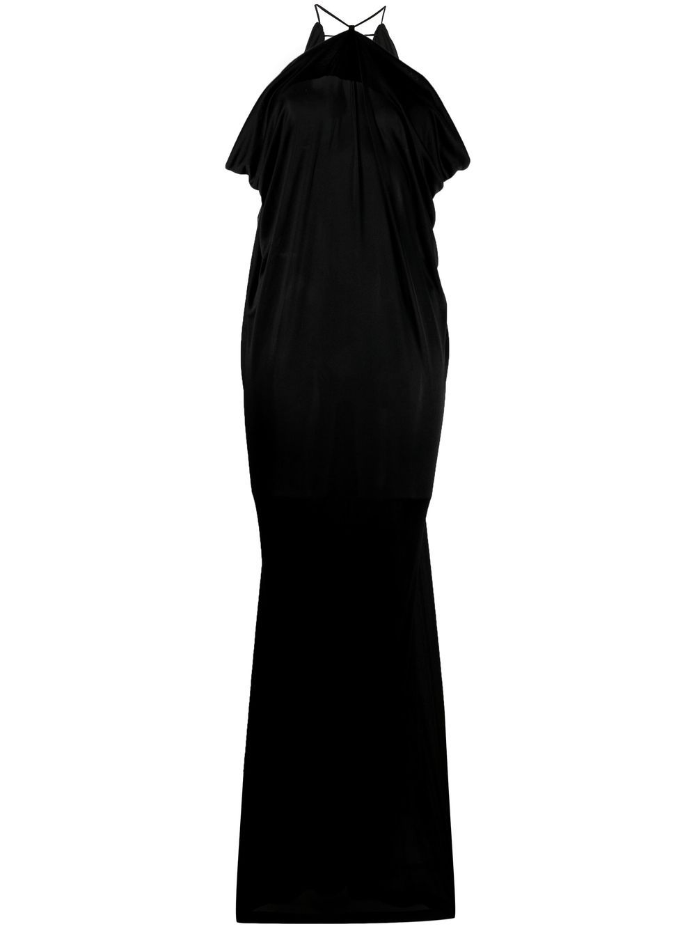 

Philosophy Di Lorenzo Serafini vestido largo drapeado con cuello halter - Negro