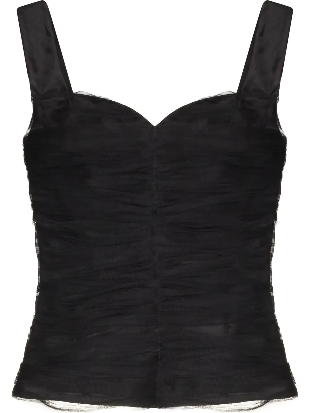 

ANOUKI top drapeado con estilo corset - Negro