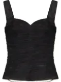 ANOUKI draped corset-style top - Black