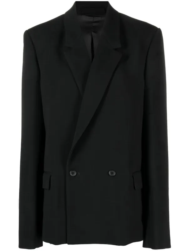 x Hailey Bieber Double Breasted Blazer Black