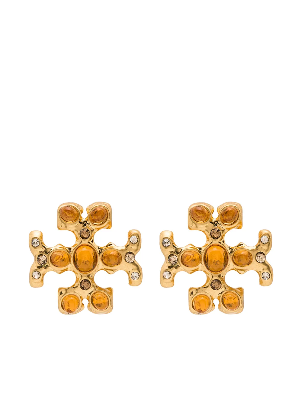 

Tory Burch aretes Roxanne Double-T - Dorado