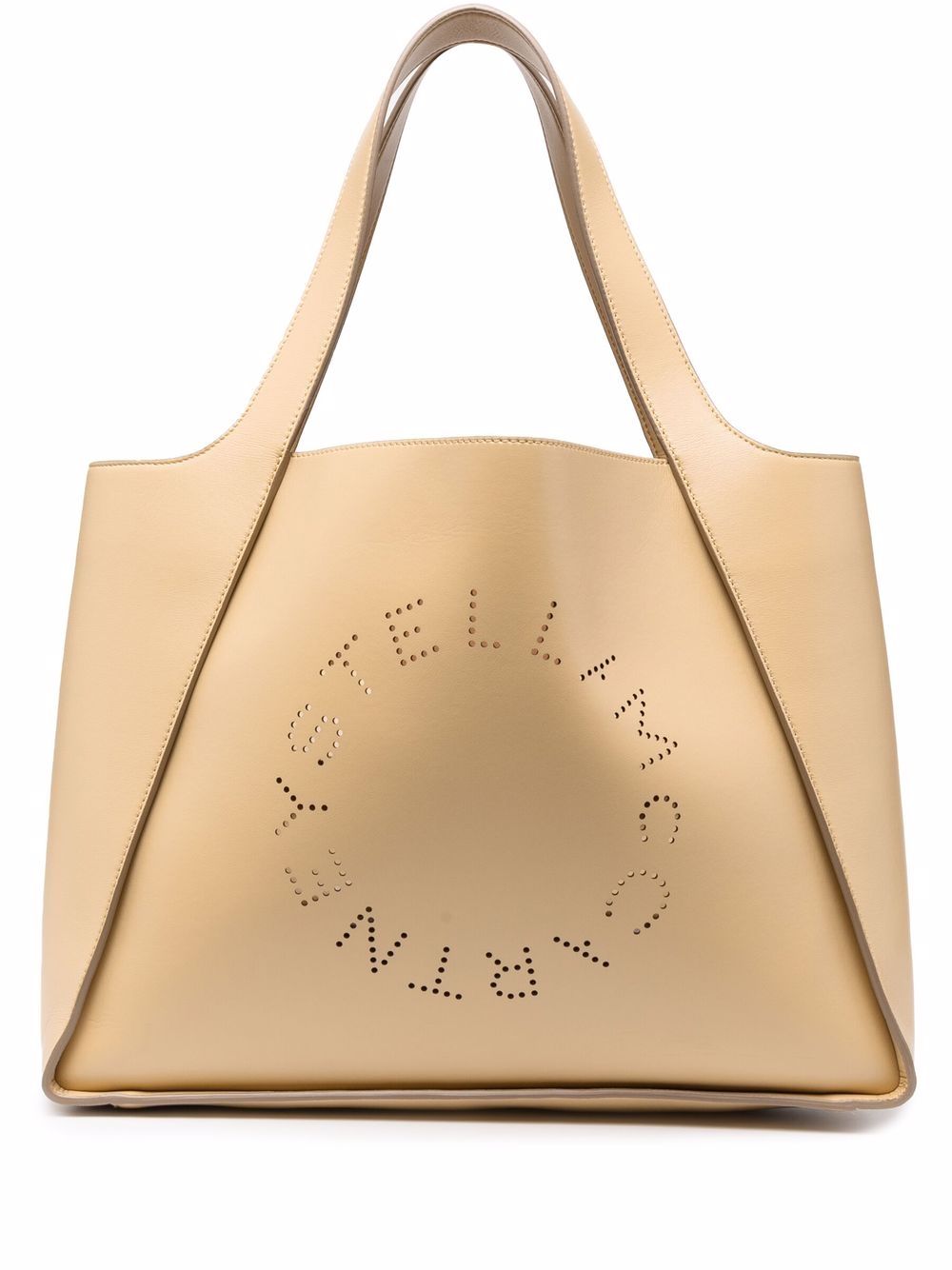 

Stella McCartney perforated logo tote bag - Neutrals