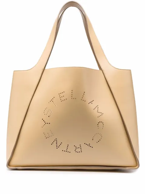 Stella McCartney tote con logo perforado
