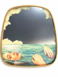 Seletti x Toiletpaper graphic print mirror - Blue