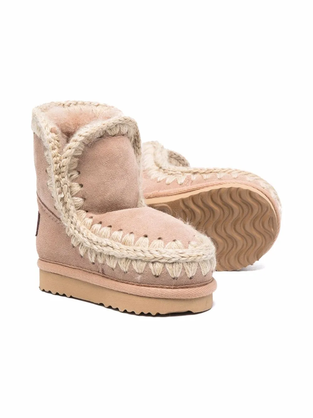 Mou Kids Suède enkellaarzen Beige