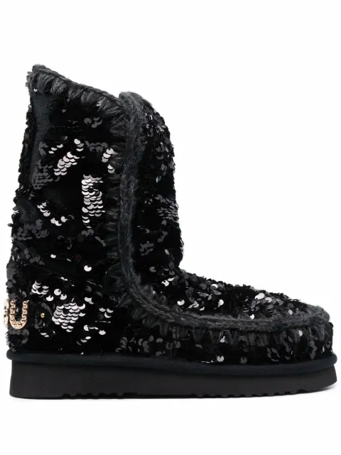 Mou 24 velvet sequin boots