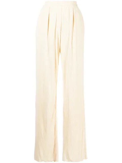 Simkhai plissé straight-leg trousers