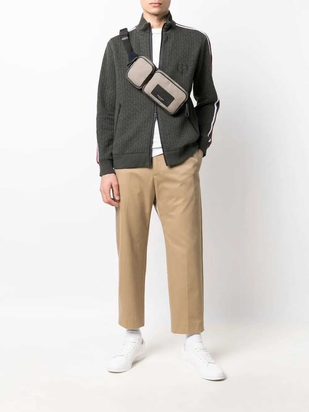 Giorgio Armani side stripe detail sweater | Knitted Sweaters | Image 2