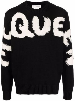 Alexander McQueen intarsia-knit Cotton Jumper - Farfetch