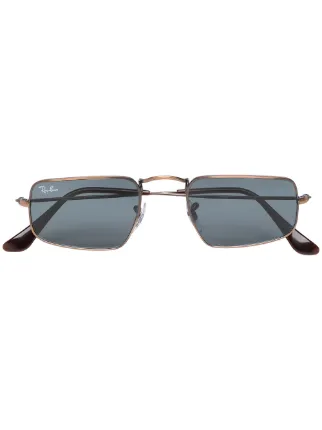 Ray Ban Julie rectangular frame Sunglasses Brown FARFETCH AO