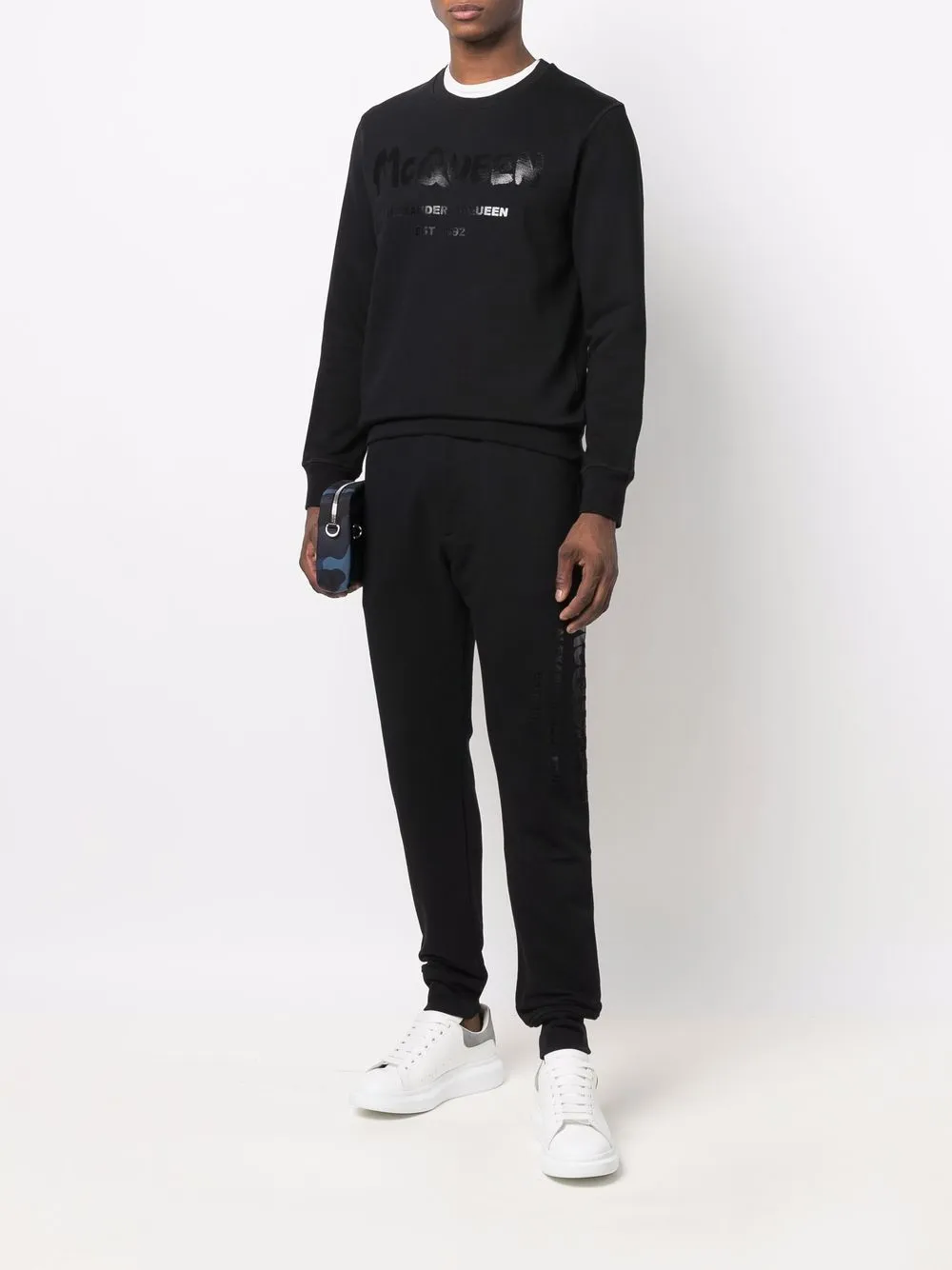 Alexander McQueen T-shirt met print - Zwart