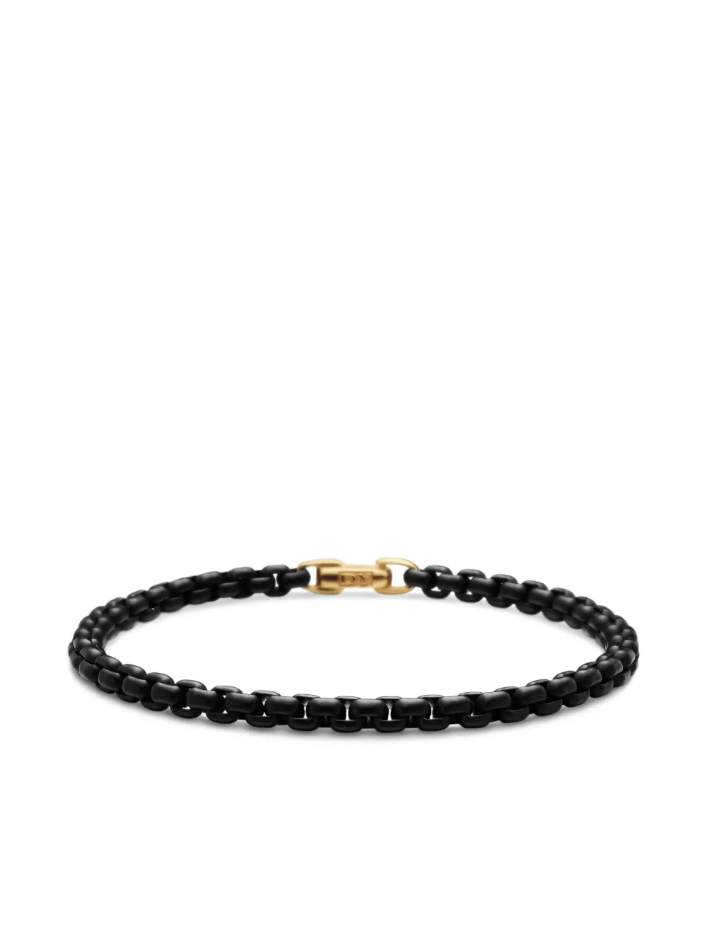 David Yurman DY Bel Aire Colour チェーンブレスレット 4mm 14Kイエローゴールド - ブラック David Yurman DY Bel Aire Colour チェーンブレスレット 4mm 14Kイエローゴールド - ブラック