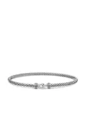 David Yurman sterling silver Buckle Classic Cable diamond bracelet (3mm)