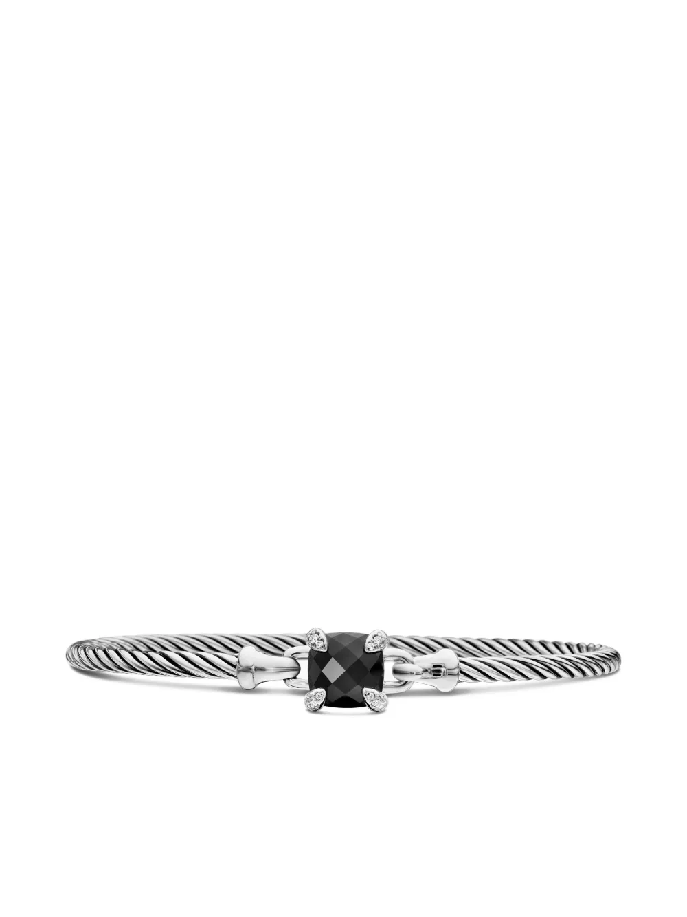 David Yurman - sterling silver Chatelaine diamond bracelet (3mm) - men