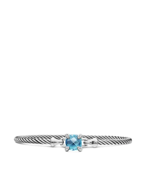 David Yurman bracelet Châtelaine en argent sterling serti de topaze et de diamants
