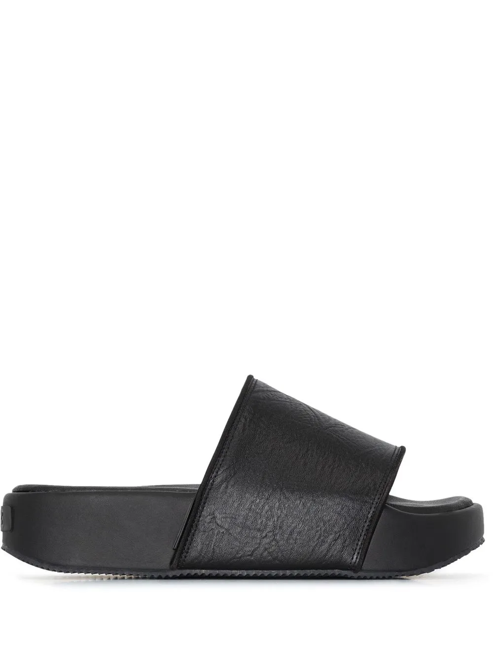 

Y-3 leather flatform slides - Black