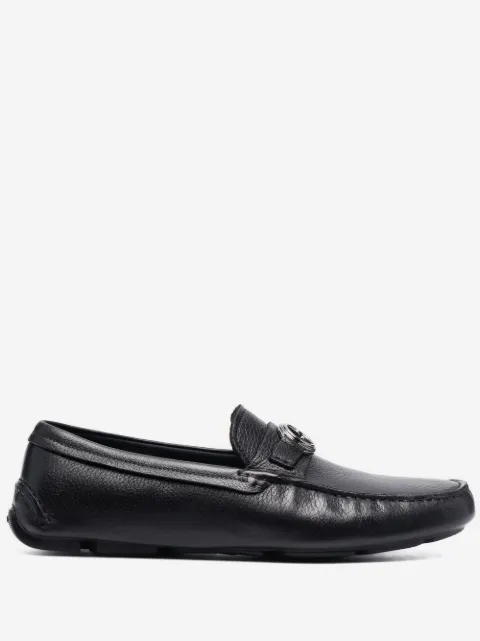 Giorgio Armani logo-plaque leather loafers 