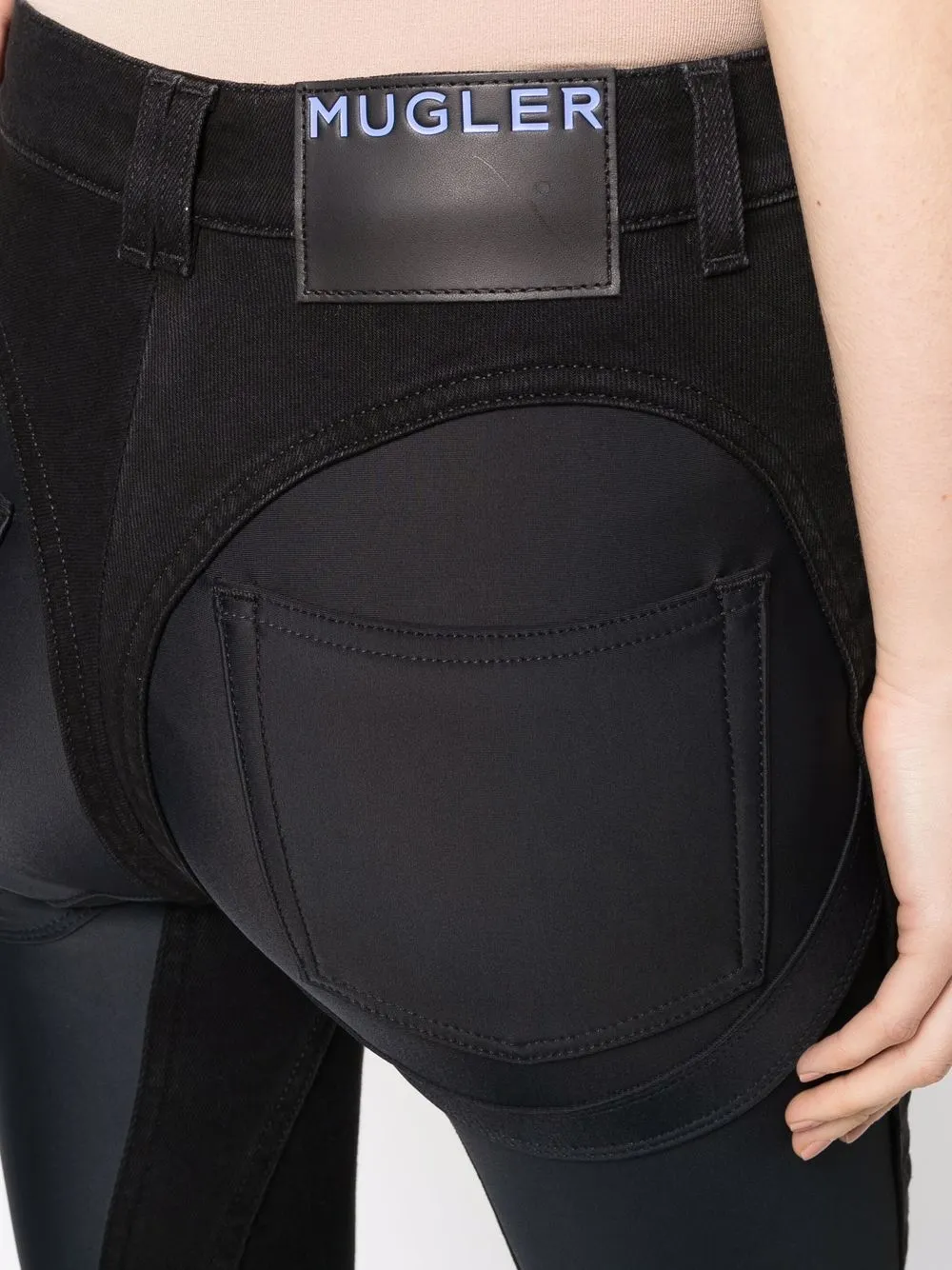 фото Mugler узкие джинсы spiral с завышенной талией