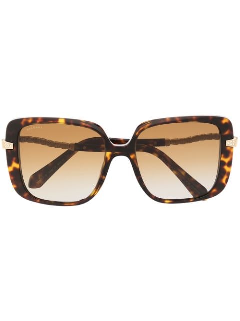 Bvlgari oversize-frame tinted sunglasses
