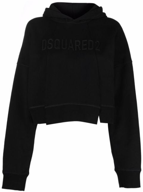 Dsquared2 debossed-logo cotton hoodie 