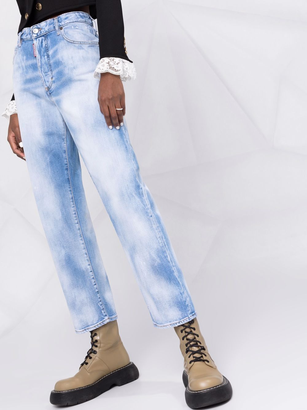 DSQUARED2 bleached effect straight-leg jeans Women