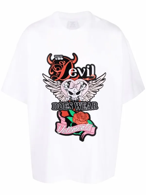 VETEMENTS Devil Slogan T-shirt - Farfetch