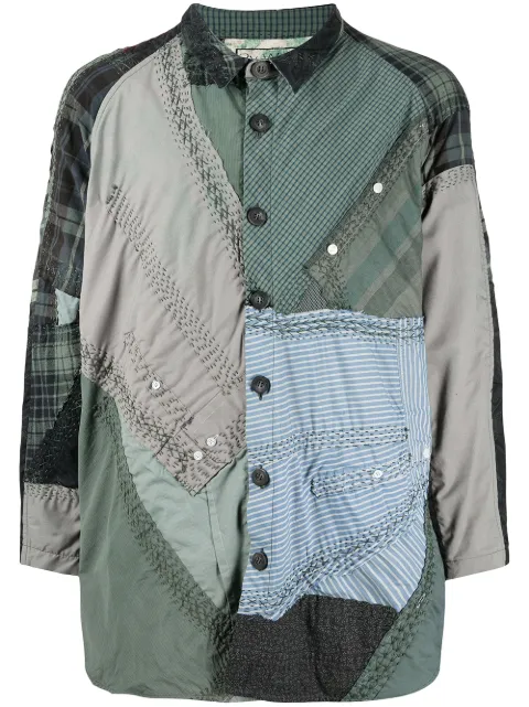 By Walid patchwork cotton shirt 
