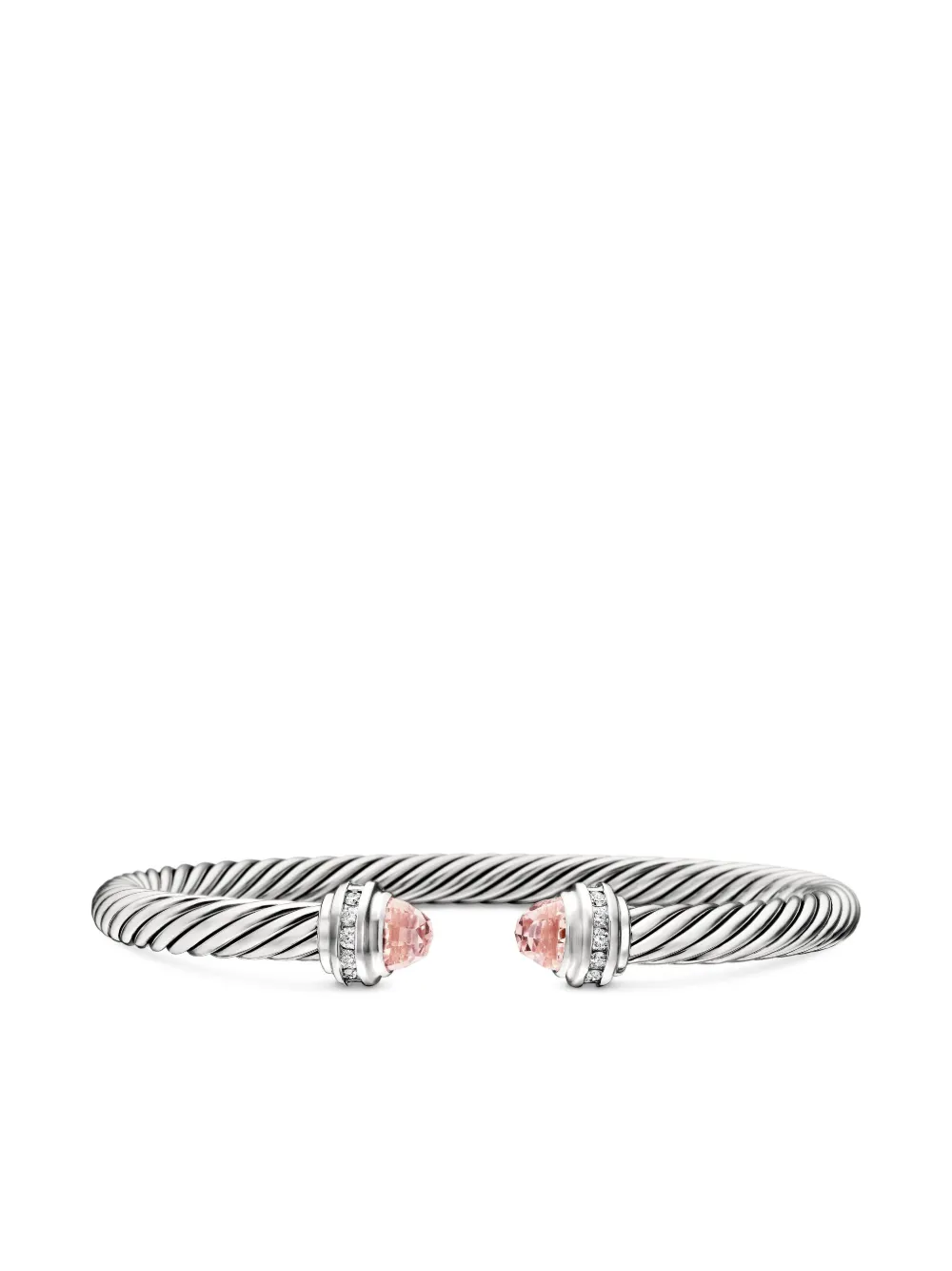 David Yurman Classic Cable ダイヤモンド ブレスレット 5mm スターリングシルバー - シルバートーン David Yurman Classic Cable ダイヤモンド ブレスレット 5mm スターリングシルバー - シルバートーン