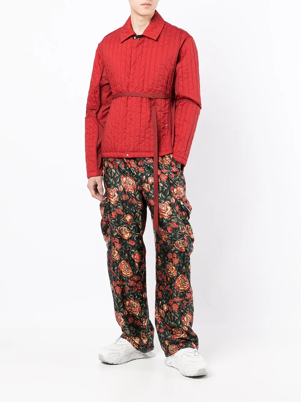 фото Kenzo брюки карго с цветочным принтом