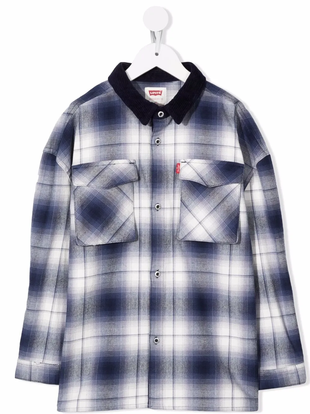 фото Levi's kids рубашка в клетку с эффектом градиента