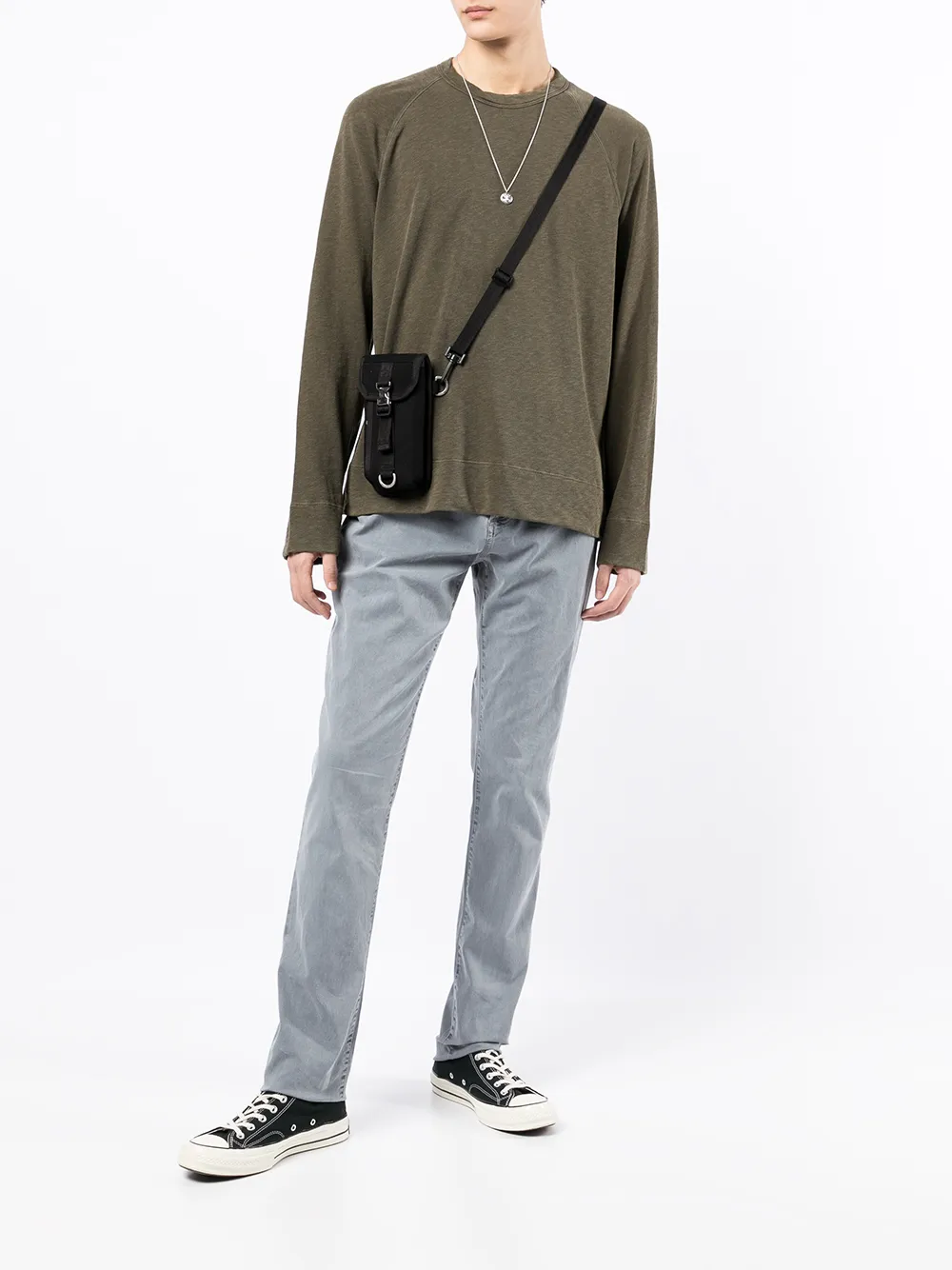 фото James perse прямые джинсы с завышенной талией