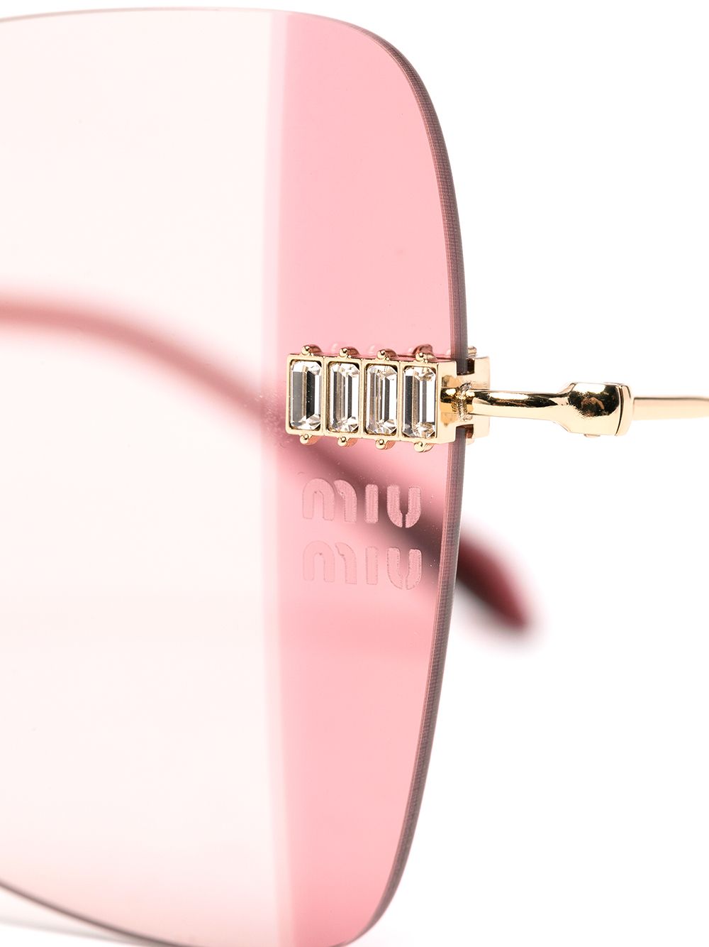 фото Miu miu eyewear солнцезащитные очки в безободковой оправе