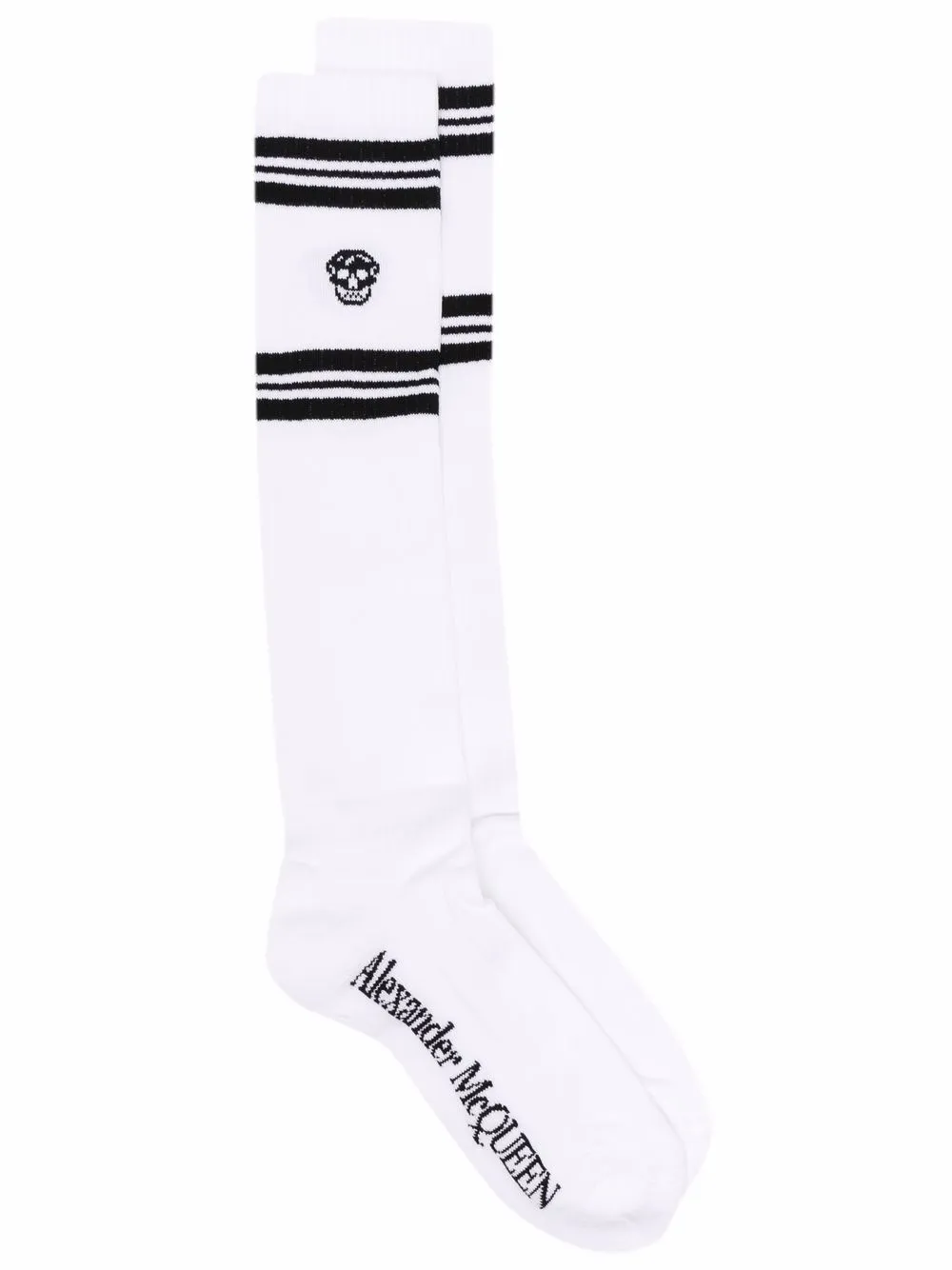 logo skull embroidered socks