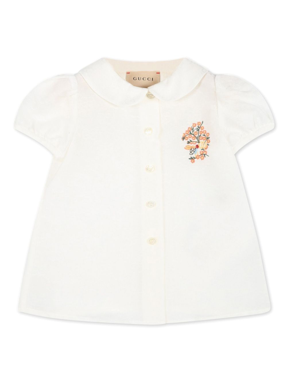 Gucci Kids blusa en jacquard GG ninos Algodon 6 9 Blanco